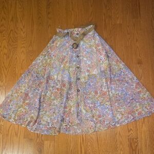 Floral Button-Down Women's Skirt